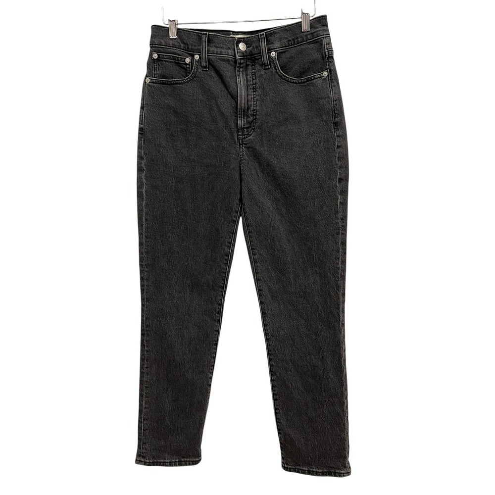 Madewell The Perfect Vintage Jean Women 27 Black High Rise Straight Leg Denim